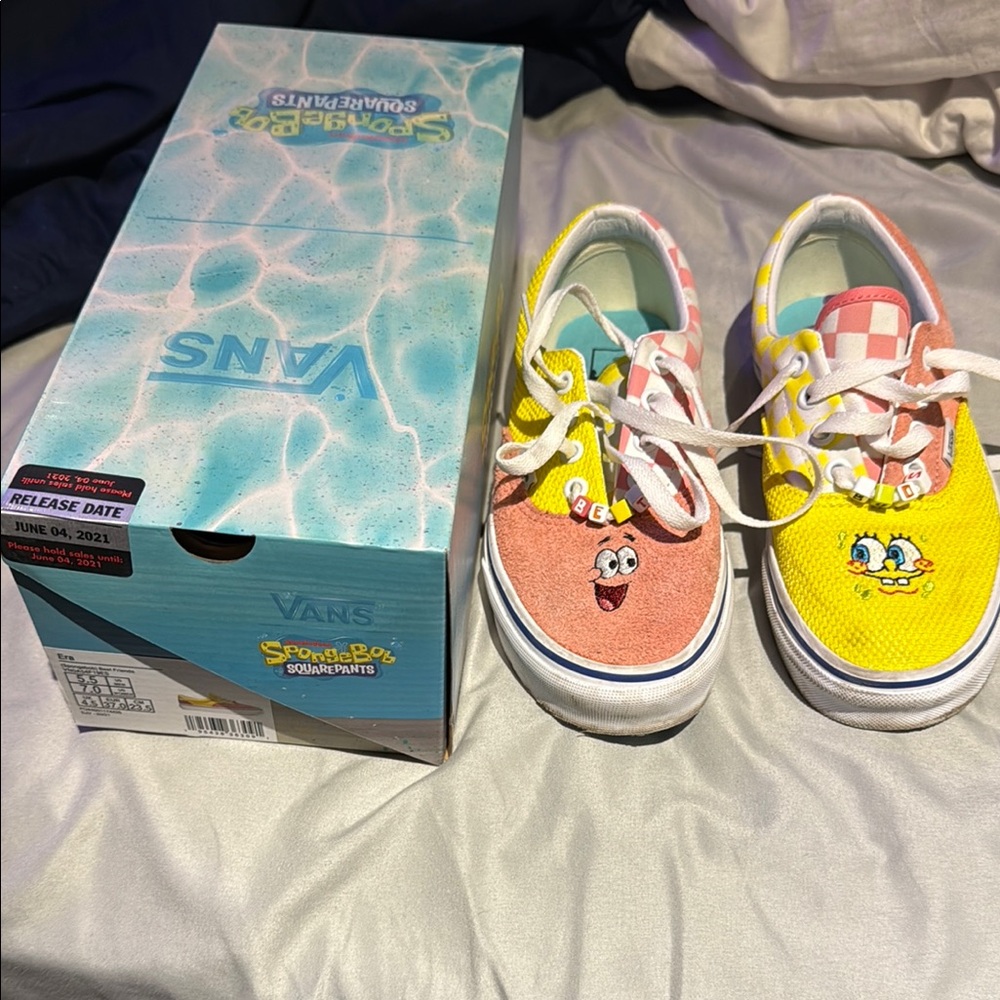 Vans SpongeBob SquarePants Yellow and Pink Shoes